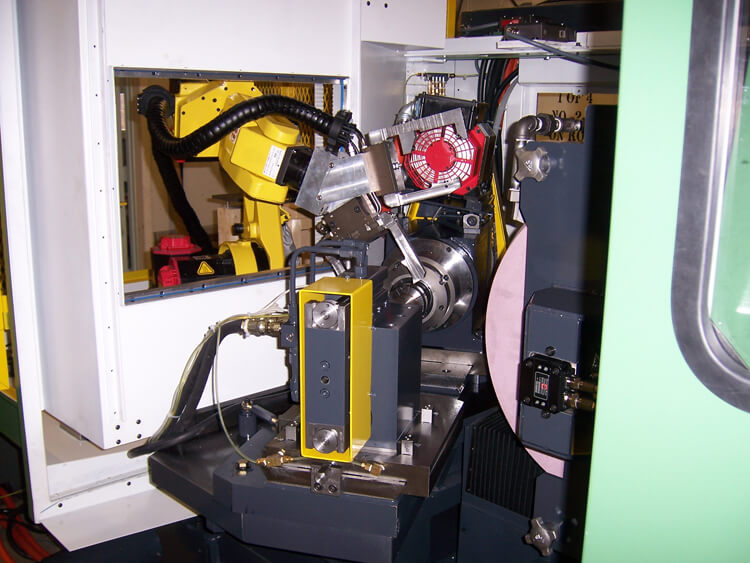 CNC North integrated Fanuc robot showing workspace.
